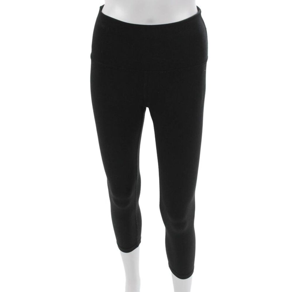 Beyond Yoga Women Capri Leggings Black Nylon Solid Pull On Size S
